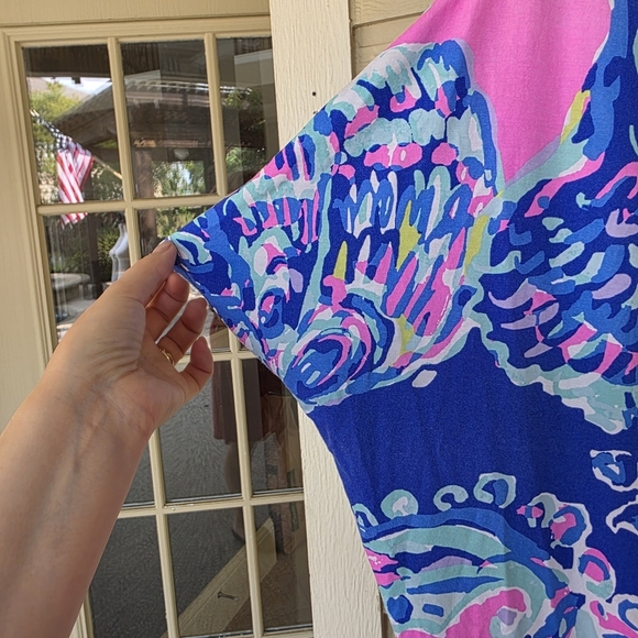 Lilly Pulitzer Lowe MultiCoastal Retreat Engineered DropWaist Stretch Dress L - Picture 12 of 15